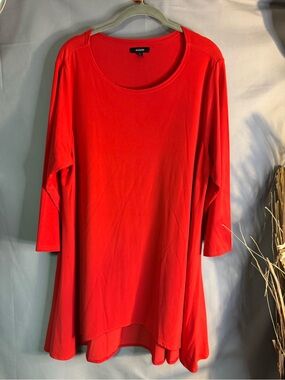 Alfani Bright Red Scoop Neck Tunic